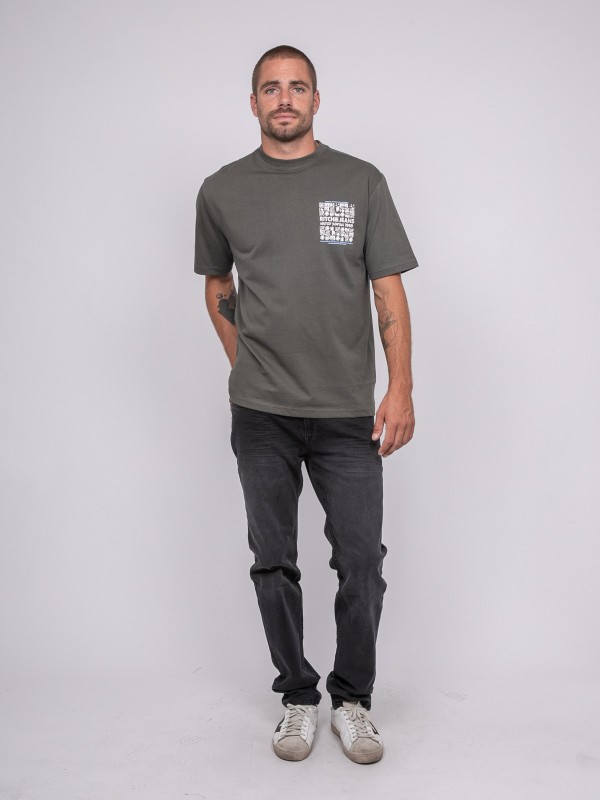 T-shirt pur coton à motif...