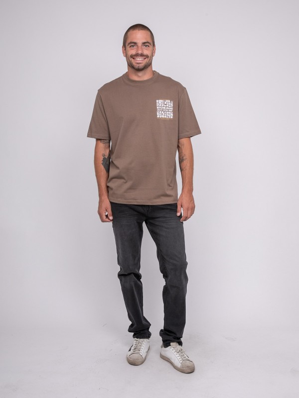 T-shirt pur coton à motif...