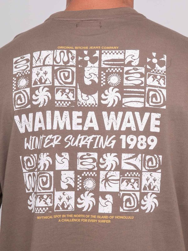 T-shirt pur coton à motif...