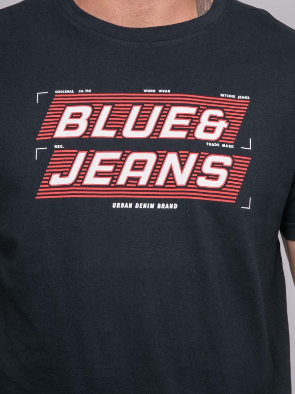 T-shirt pur coton à motif...