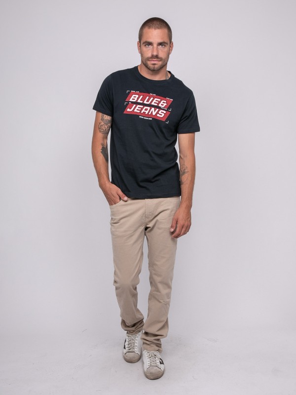 T-shirt pur coton à motif...