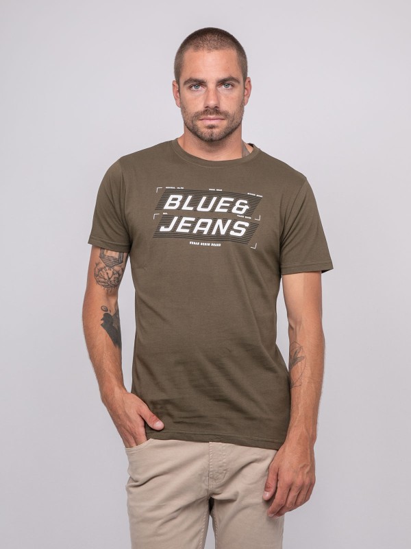 T-shirt pur coton à motif...