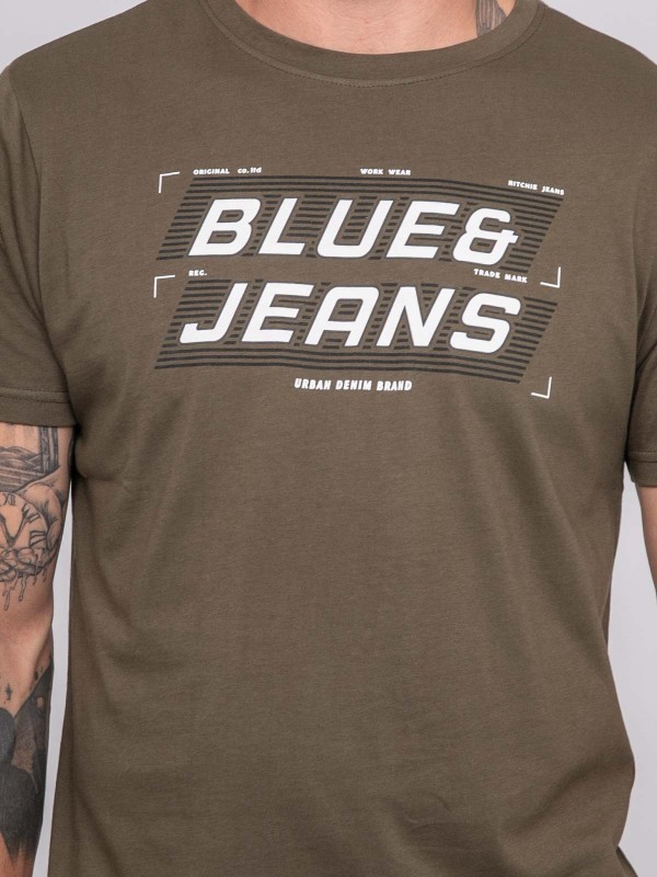 T-shirt pur coton à motif...