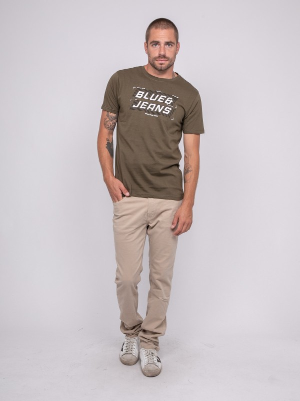 T-shirt pur coton à motif...