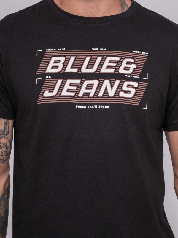 T-shirt pur coton à motif...