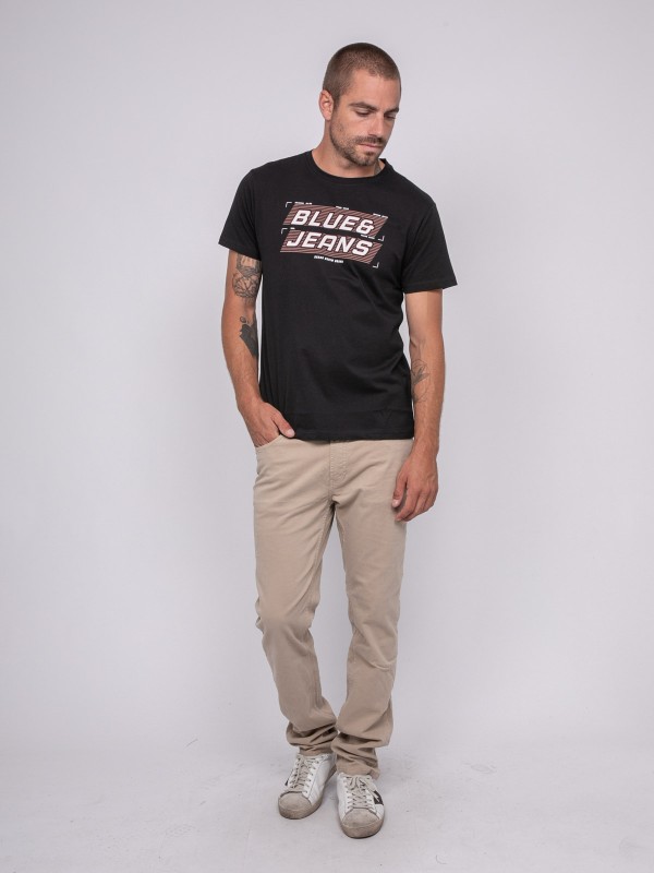 T-shirt pur coton à motif...