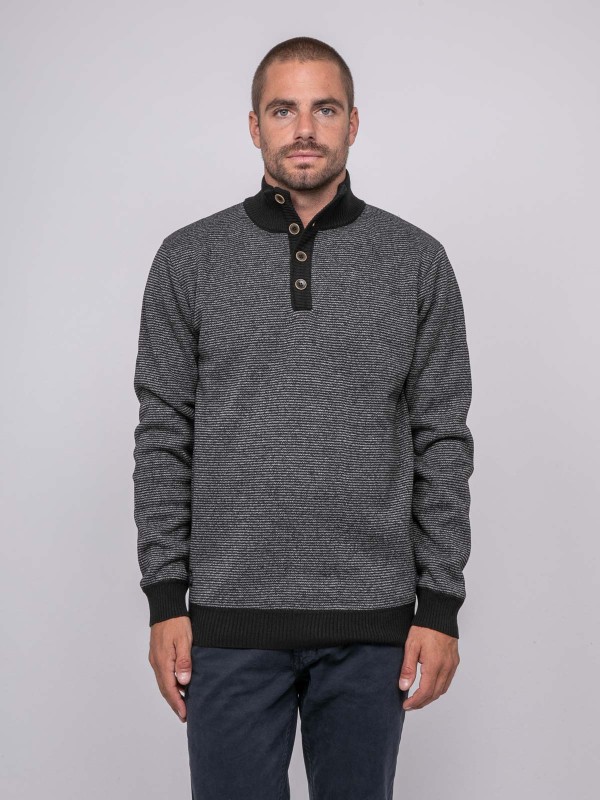 Pul col bouton LATOJACK - Gris