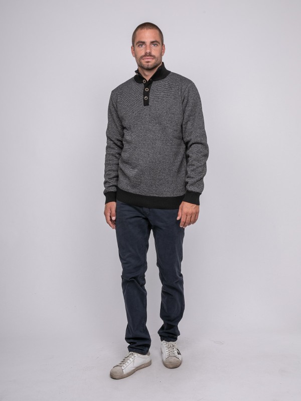 Pul col bouton LATOJACK - Gris