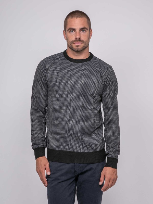 Pull col rond LOPETER - Noir