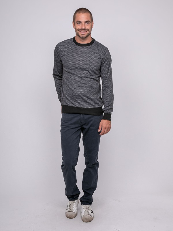Pull col rond LOPETER - Noir