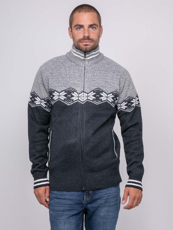 Gilet motif jacquard...