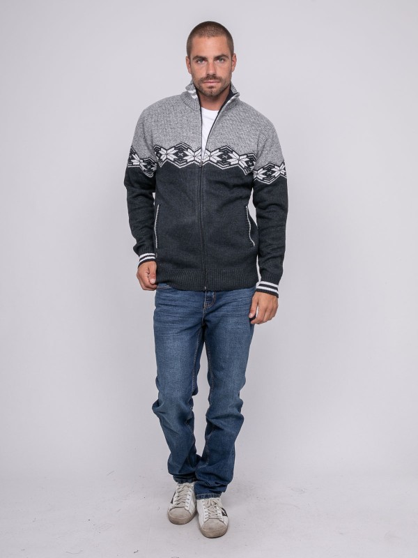 Gilet motif jacquard...