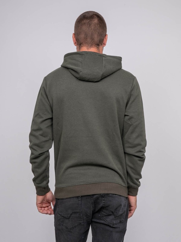 Sweat à capuche imprimé...