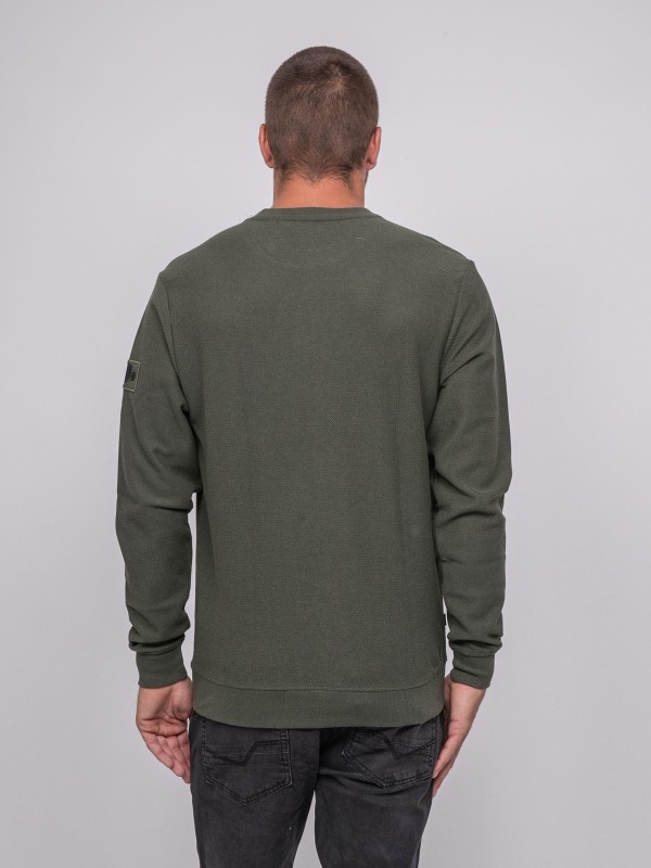 Sweat ras de cou WOUMEO - Kaki