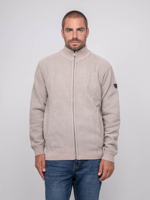 Gilet zippé col montant...