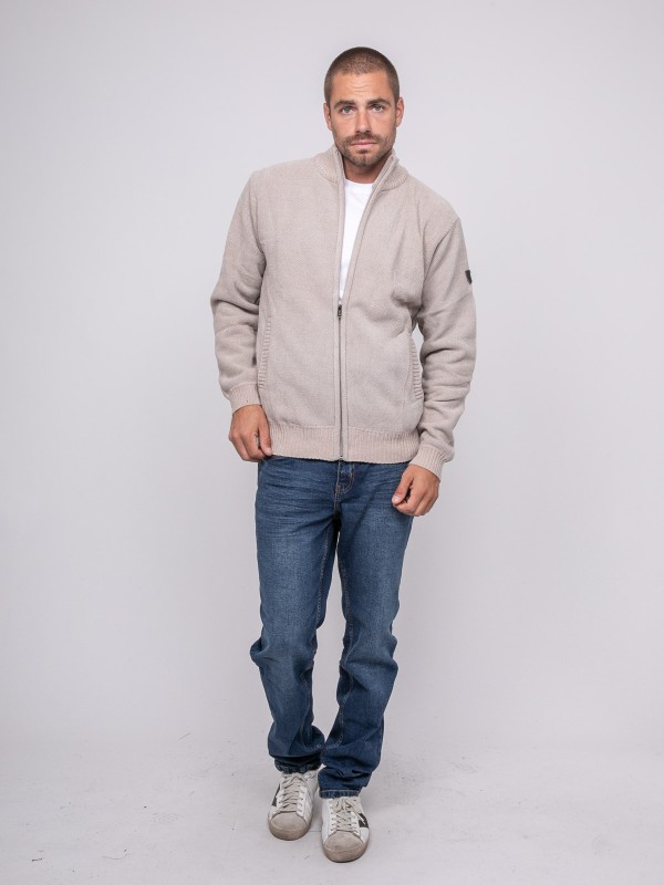 Gilet zippé col montant...