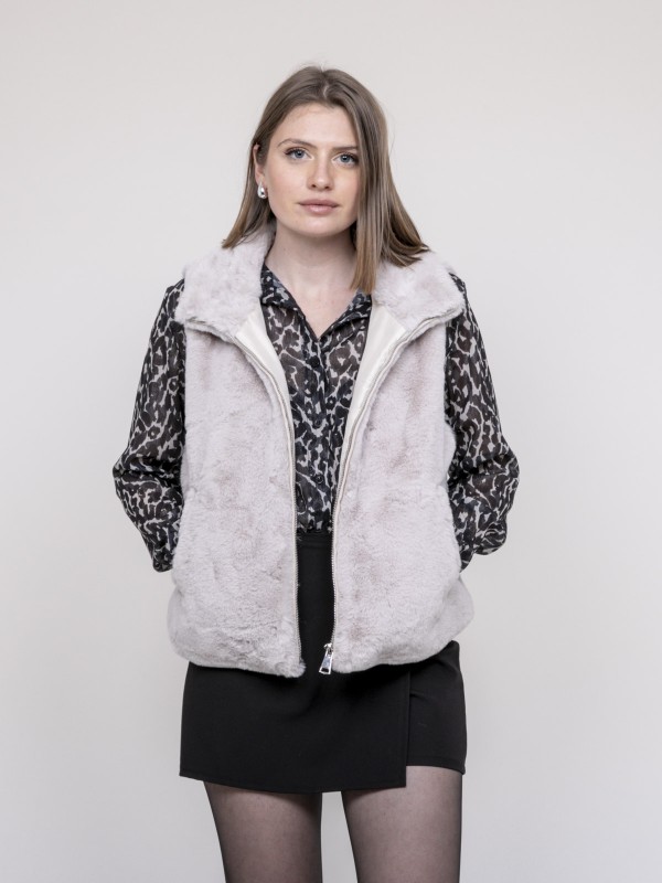 Veste sans manche fausse...