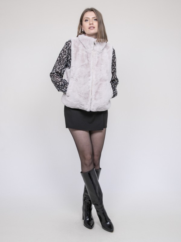 Veste sans manche fausse...