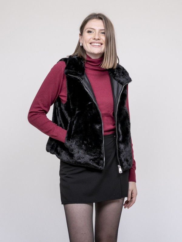 Veste sans manche fausse...