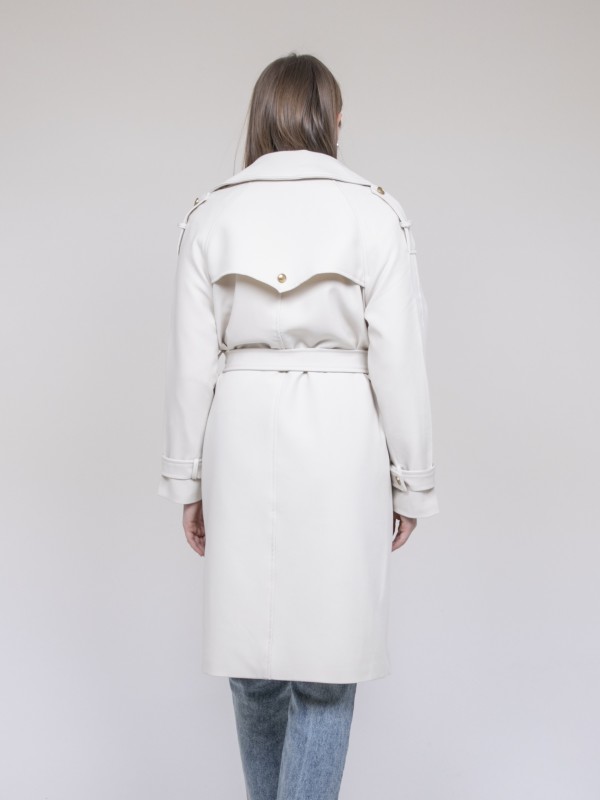 Trench long UNZILE - Ecru