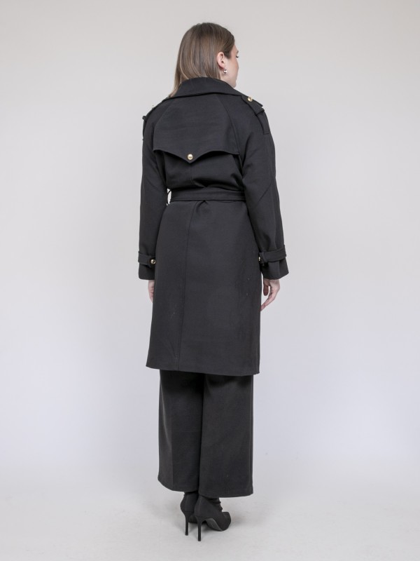 Trench long UNZILE - Negro