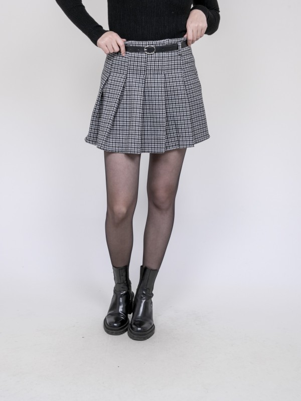 Jupe-short plissée à...