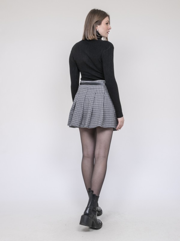 Jupe-short plissée à...