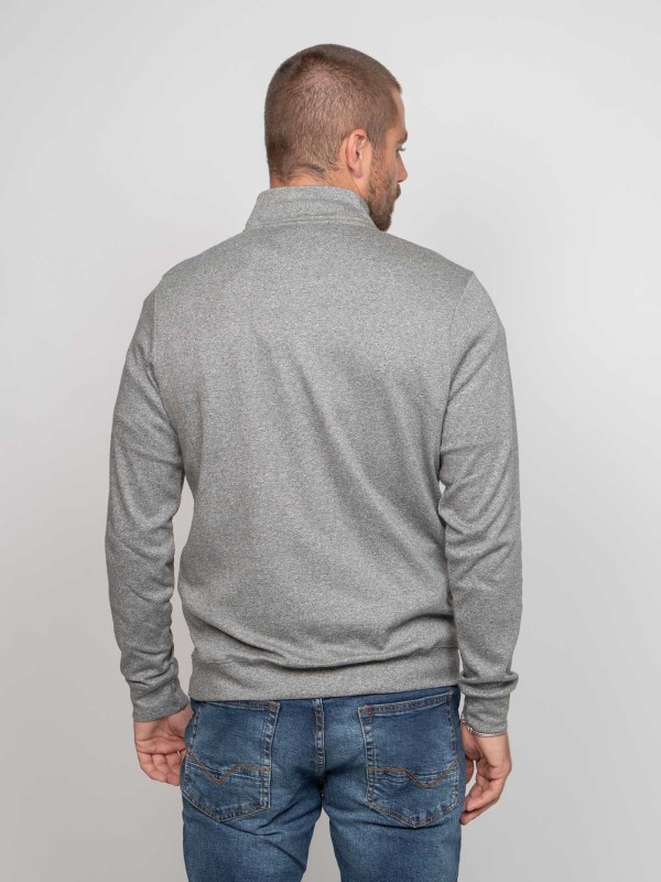 Sweat col zipé WIPRIMO - Noir