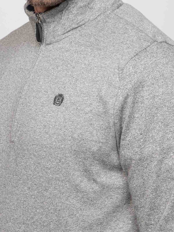 Sweat col zipé WIPRIMO - Noir