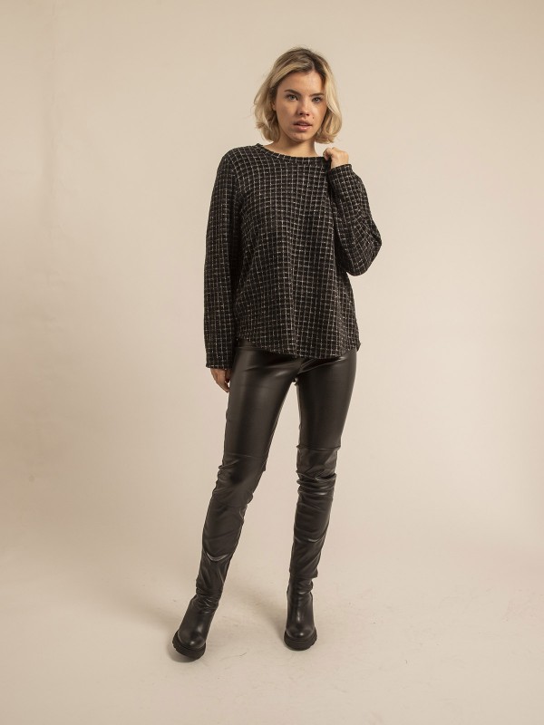 Top col rond à carreaux...