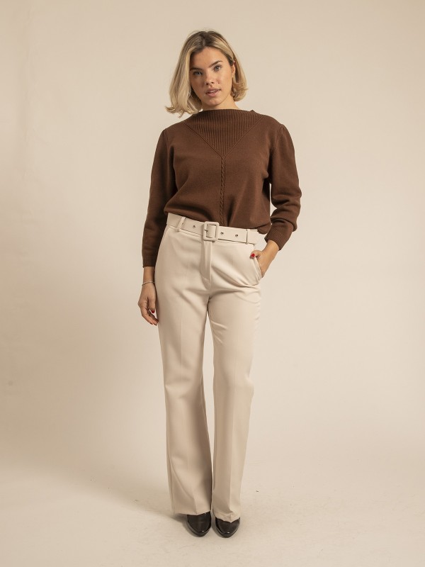 Pull maille KAORI - Marron