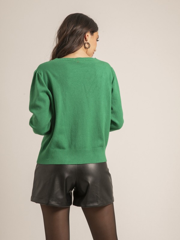 Pull maille KAORI - Vert