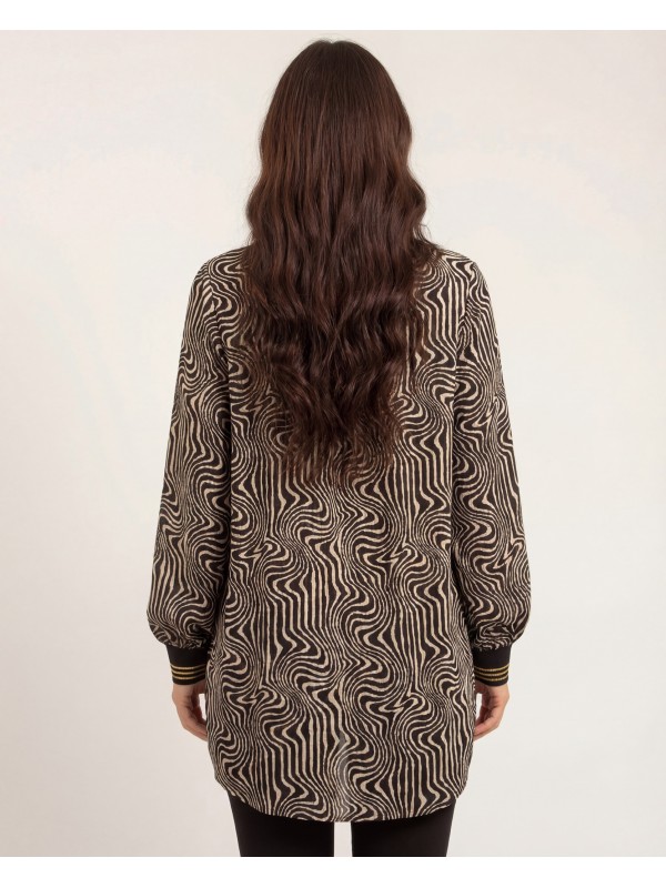 Chemise imprimée OZANA - Noir