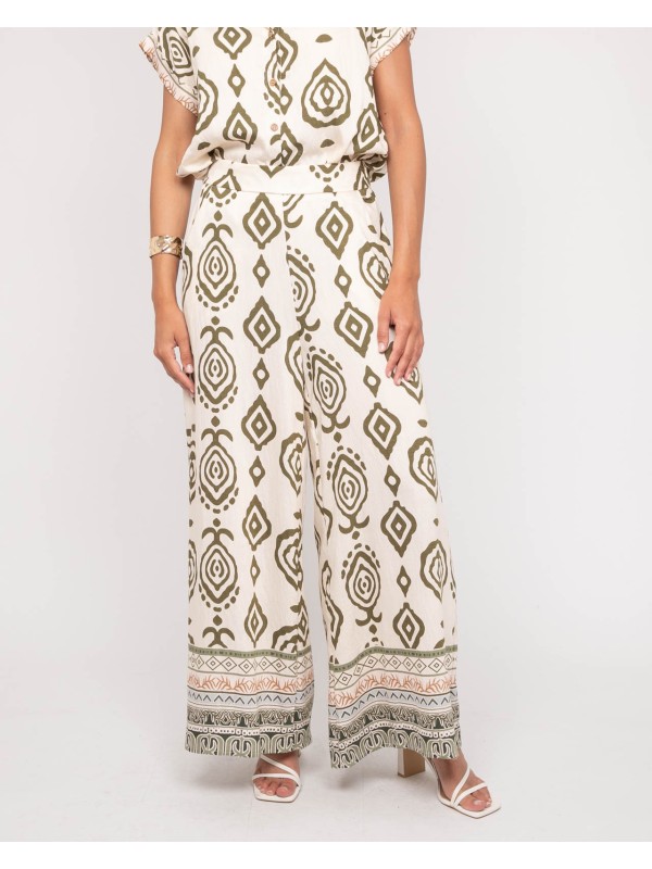 Pantalon palazzo motifs...