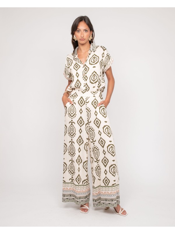 Pantalon palazzo motifs...