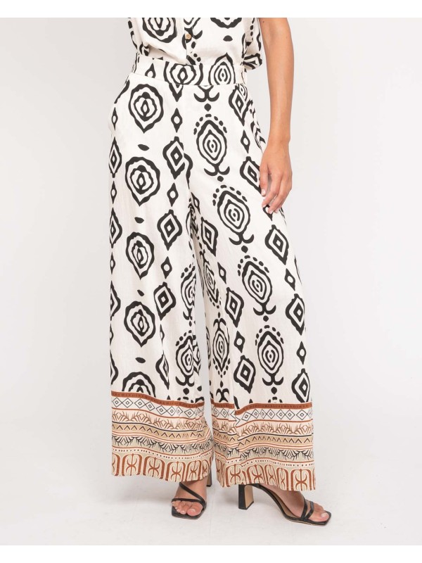 Pantalon palazzo motifs...
