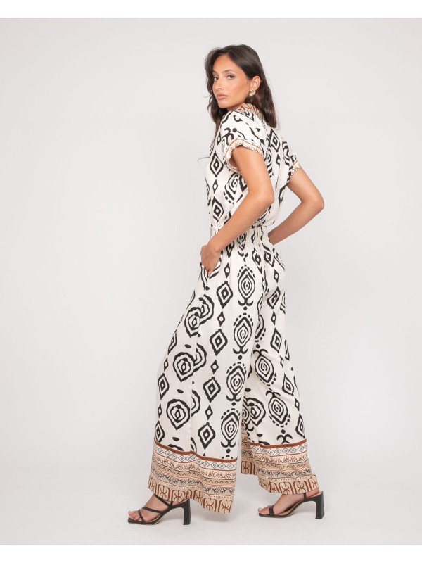 Pantalon palazzo motifs...