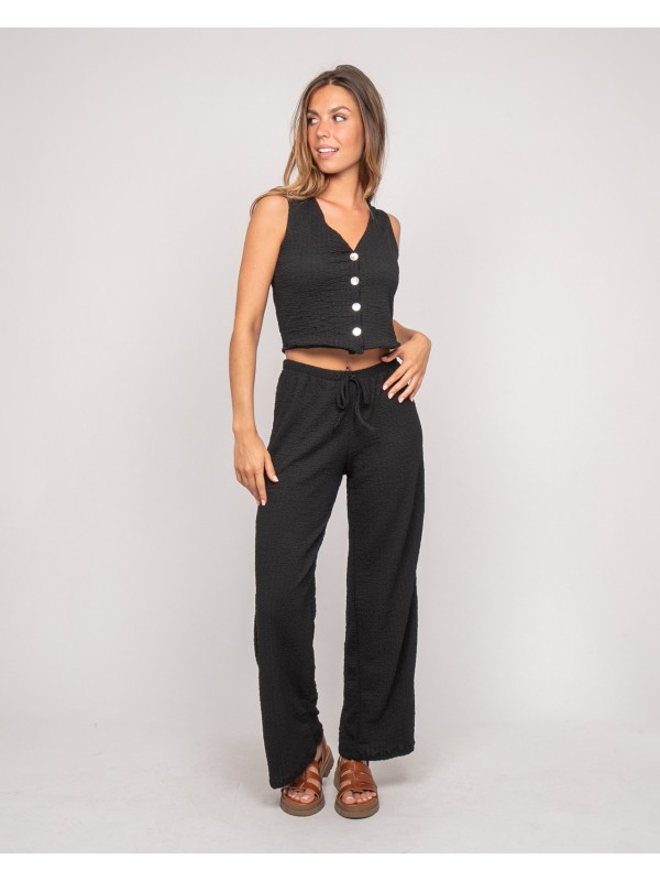 Pantalon fluide ELAIA - Negro