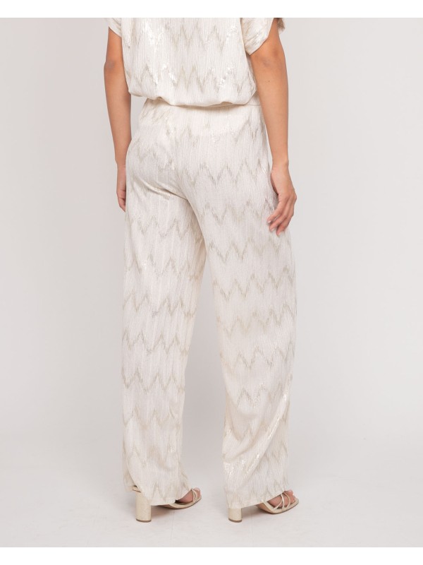 Pantalon fluide texturé...