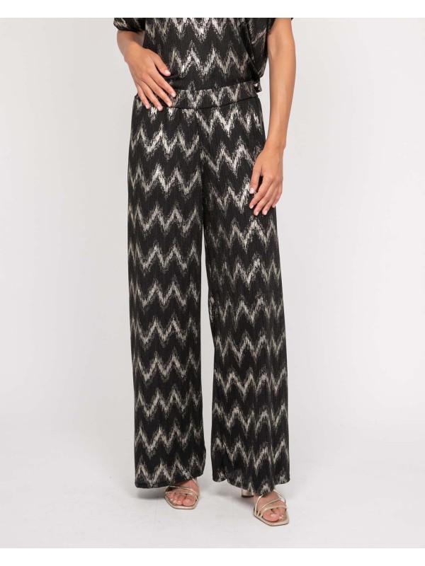 Pantalon fluide texturé...