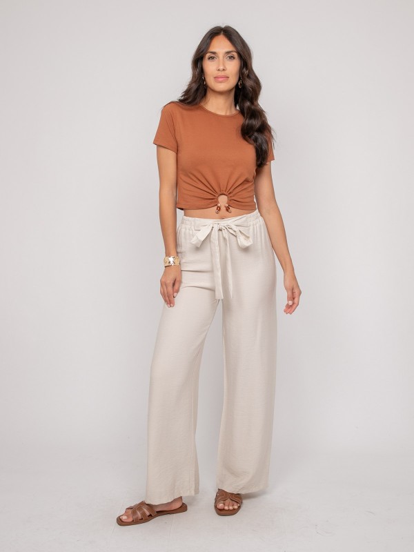 Pantalon fluide EMROSE - Ecru