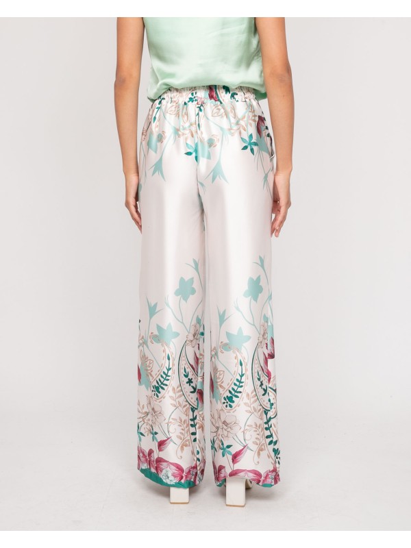 Pantalon effet satin motifs...