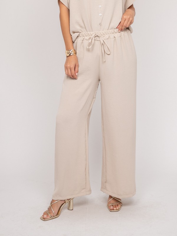 Pantalon fluide ERELL - Beige