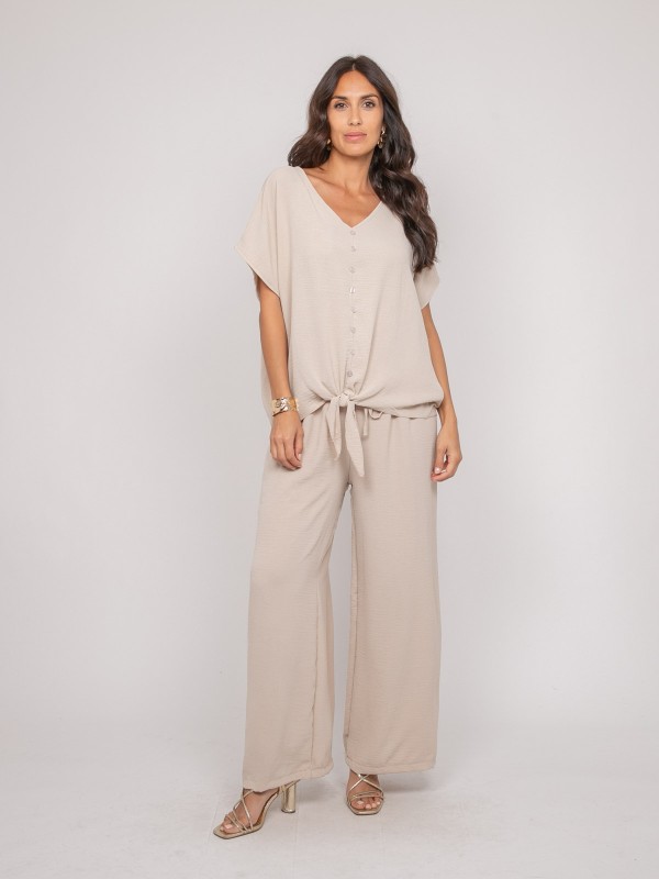 Pantalon fluide ERELL - Beige