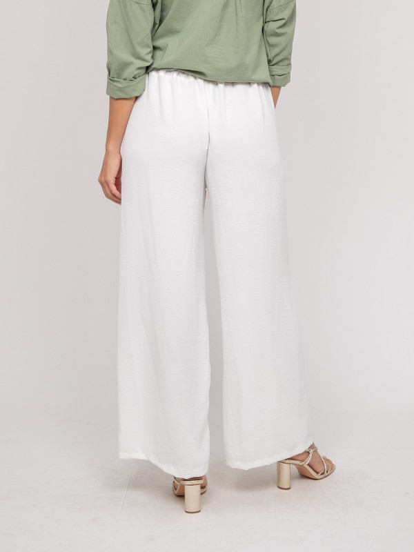 Pantalon fluide ERELL - Blanco