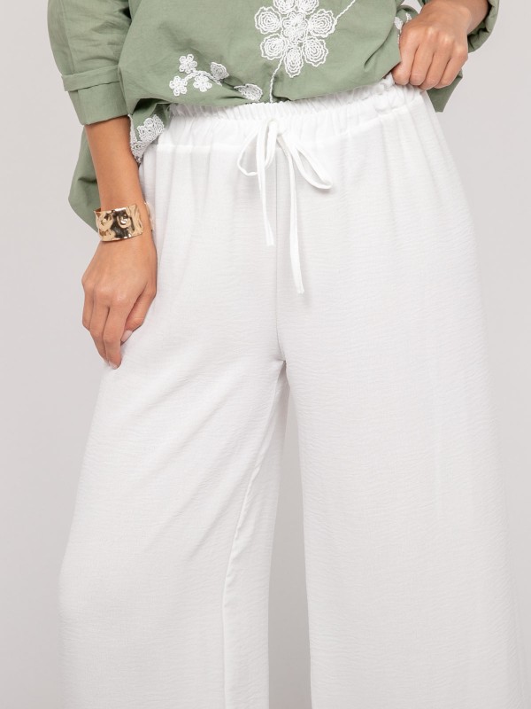 Pantalon fluide ERELL - Blanco