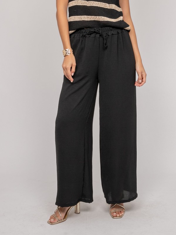 Pantalon fluide ERELL - Negro