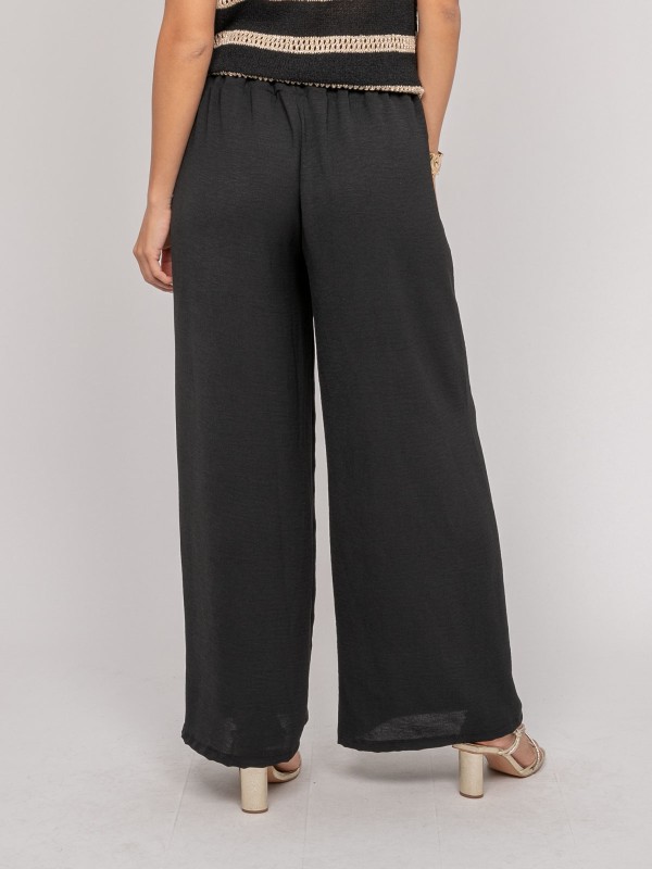 Pantalon fluide ERELL - Negro
