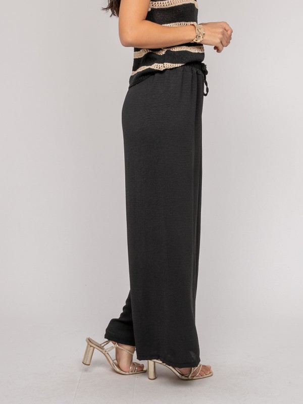 Pantalon fluide ERELL - Negro