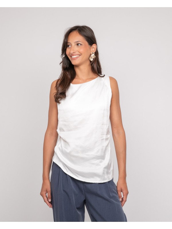Top sans manches effet...